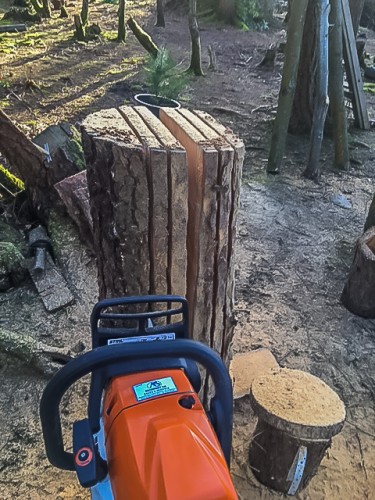 Cutting the planks