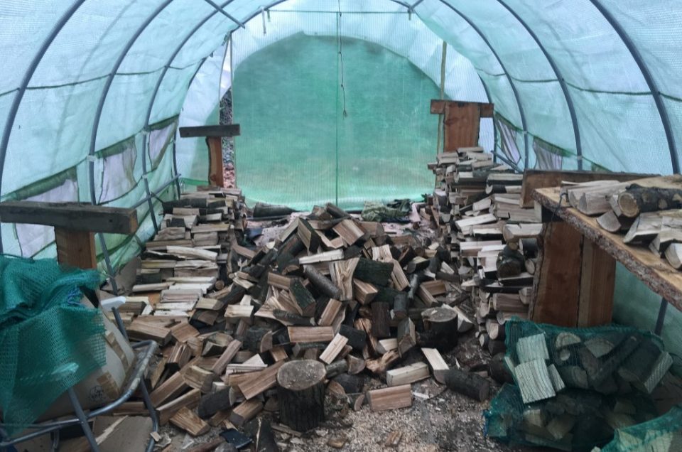Spent the day cutting then chopping wood